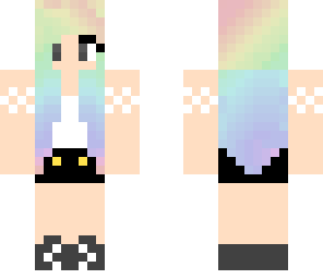pastel rainbow hair