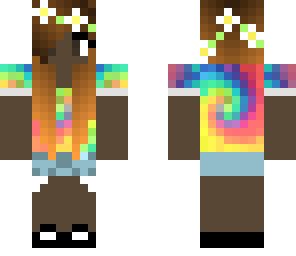 dark skin tie dye flower crown girl