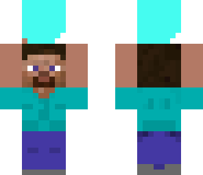 steve holding a diamond block