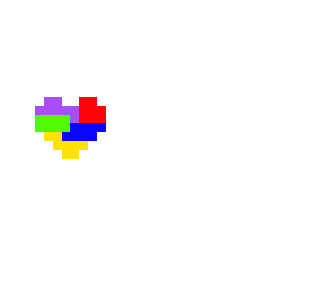 5 color heart