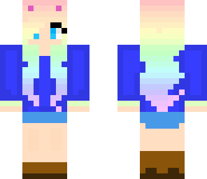 blue cat girl