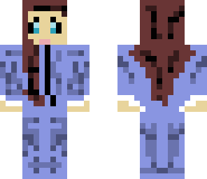 girl in a blue onesie