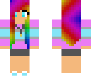 rainbow hair girl