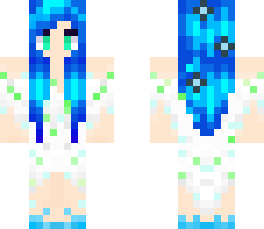 blue nature and water girl