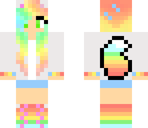 rainbow wolf girl