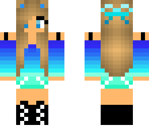 cute girl in blue