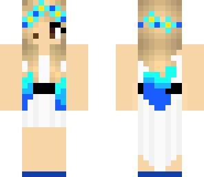 blue flower girl