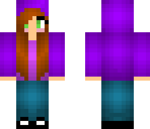 purple hoodie girl