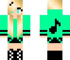 pretty mint music girl