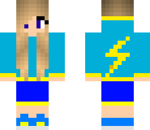 yellow and blue girl
