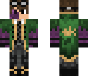 green fluxed steampunk scientist