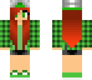green girl long hair