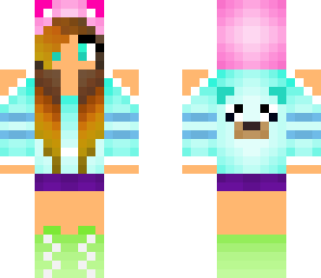 multi colored wolf girl