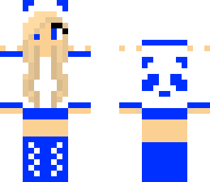 blue panda girl