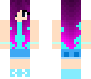 cute pink hair skin