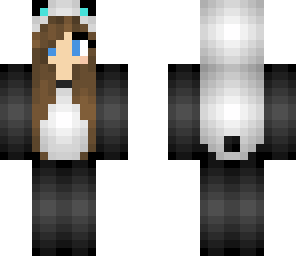 blue panda ear girl