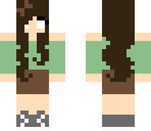 herobrine's sister with high tops in alex's outfit