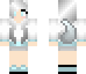 silver cat girl