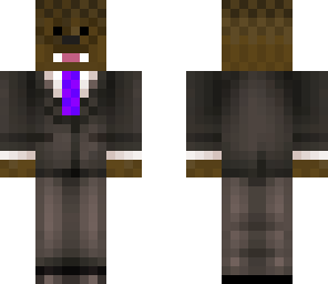 bacca with purple tie