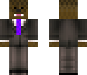 bacca with purple tie
