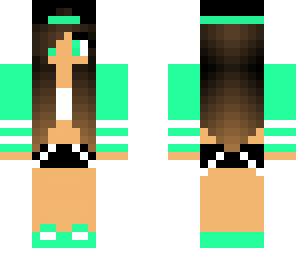flying mintgreen girl