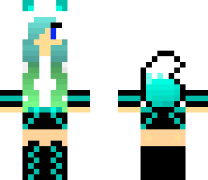 cyan wolf girl
