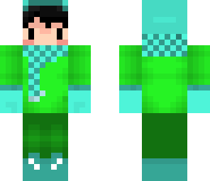 green and blue snow suit - boy