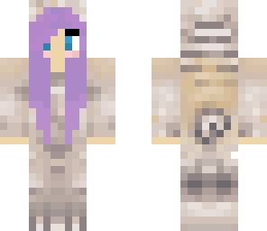 pug girl - purple hair