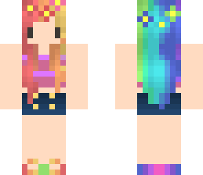 flower crown rainbowed