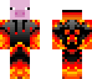 flame panda with pig mask
