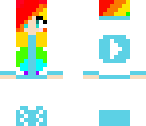 rainbow youtuber girl