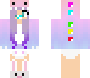 pink dino with bunny slippers