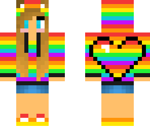 rainbow cat girl