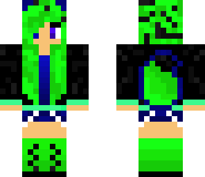green haired wolf edited