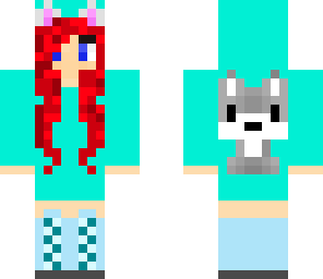 red hair wolf girl