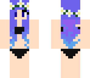 blue hair girl outfit 7 bikini
