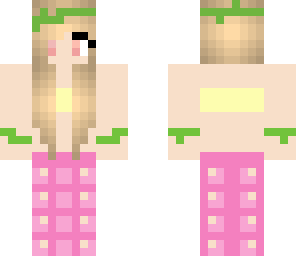 for sunshinethebunny skin mermaid pink and yellow