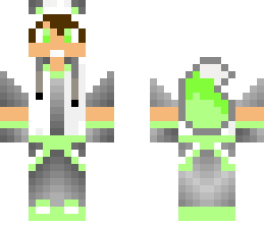 green wolf with hood