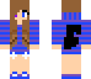 cute dj girl with purple and blue