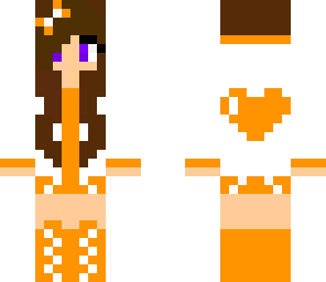 tangerine girl with headphones