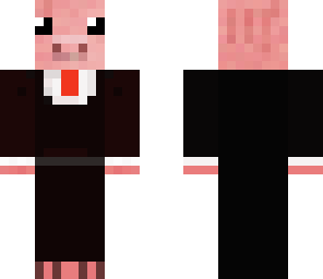 cute pig in suit