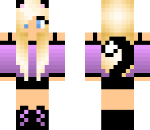 purple kitty girl