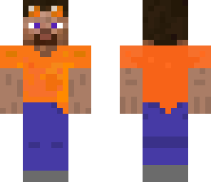 orange steve with goggles