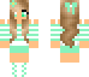 cute summer girl in green