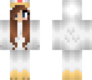 girl in a chicken suit