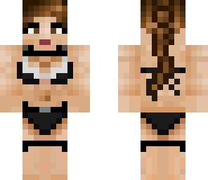 lara croft black and white bikini