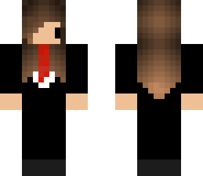 chibi girl in suit and tie