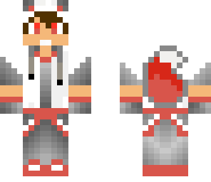 red pastel wolf