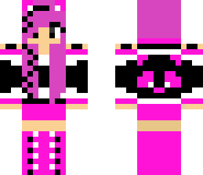 bright pink and black panda girl