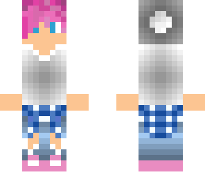 fixed pink boy flannel with bangs